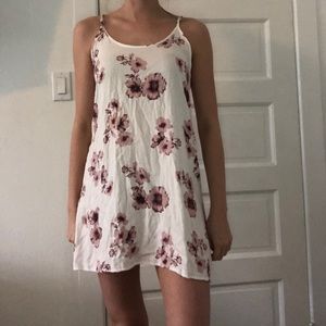 NWOT brandy Melville white and pink floral dress!